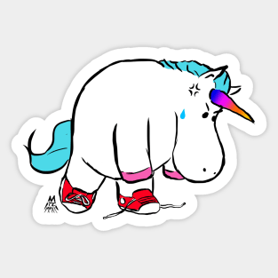 Marshmallow's Struggle Sticker